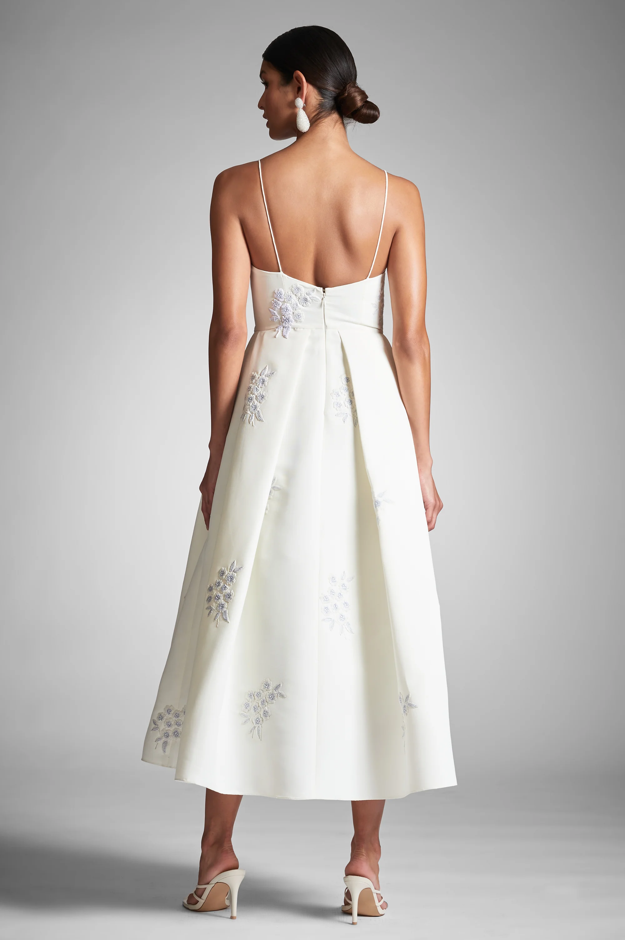 AUDRA DRESS - IVORY/EMBROIDERED FLORAL - Image 3