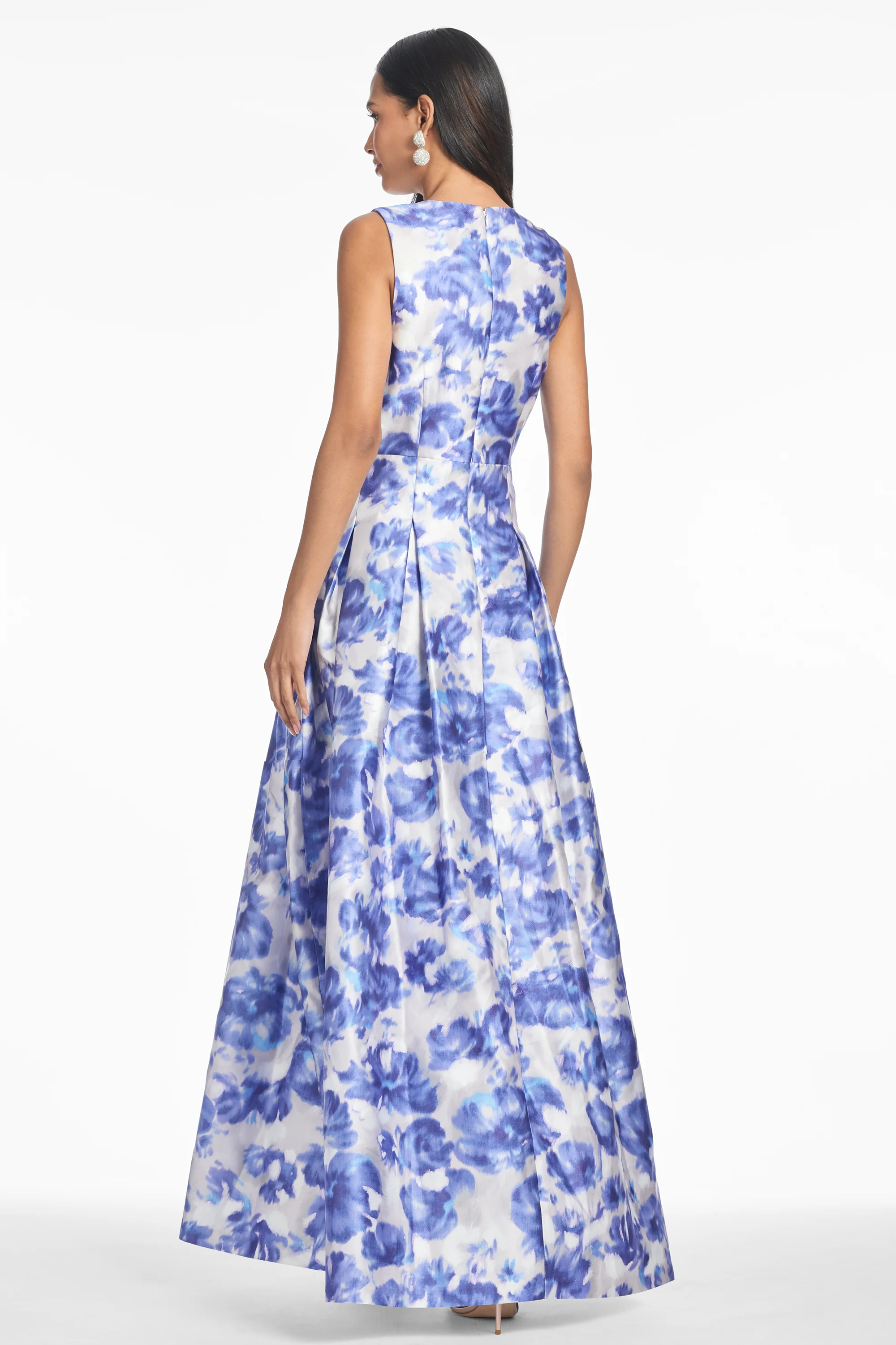 BROOKE GOWN - AZURE WATERCOLOR FLORAL - FINAL SALE - Image 3