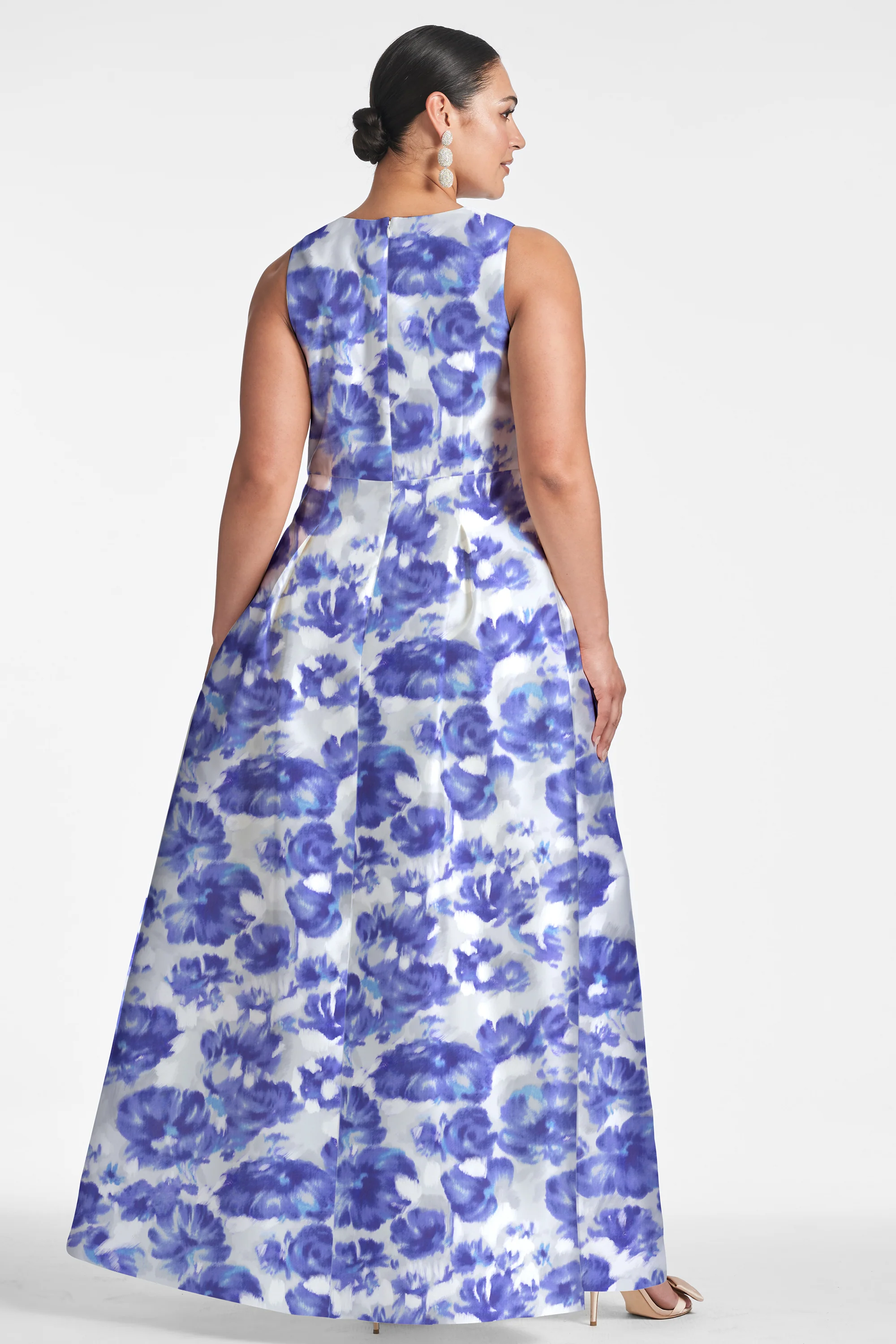 BROOKE GOWN - AZURE WATERCOLOR FLORAL - FINAL SALE - Image 7