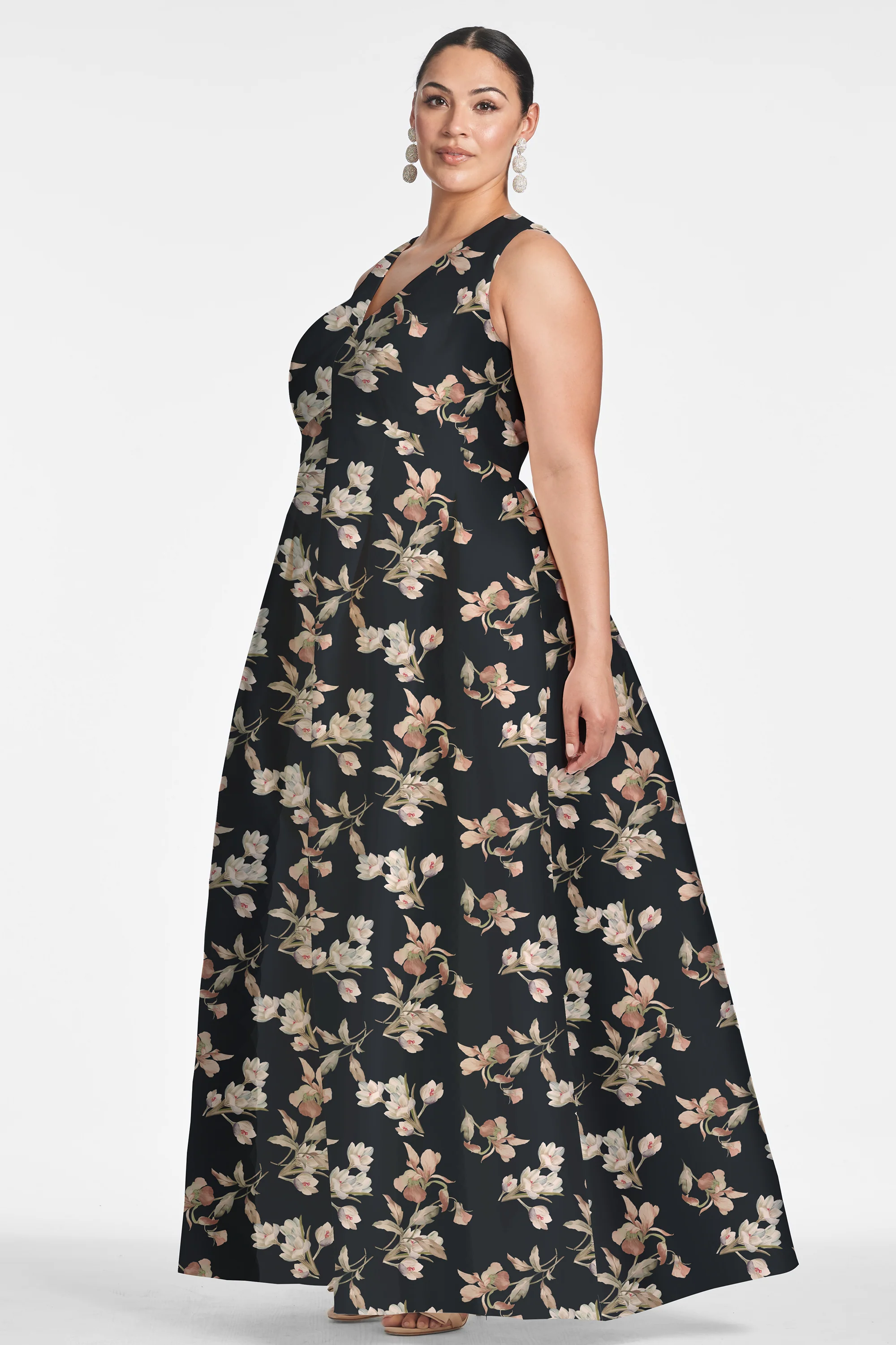 BROOKE GOWN - BLACK VENETIA PETAL - Image 6