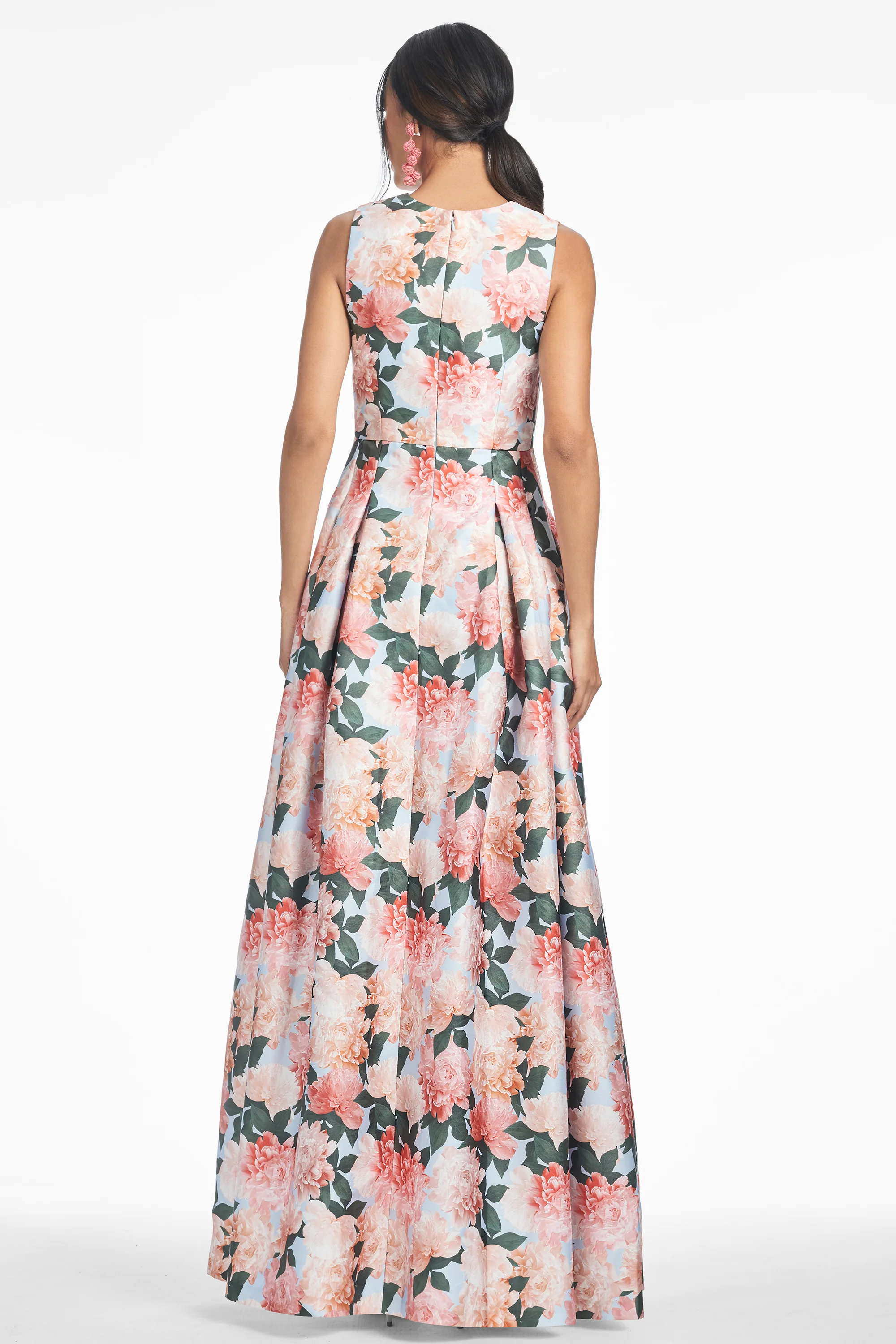 BROOKE GOWN - PEACH PEONIES - Image 3