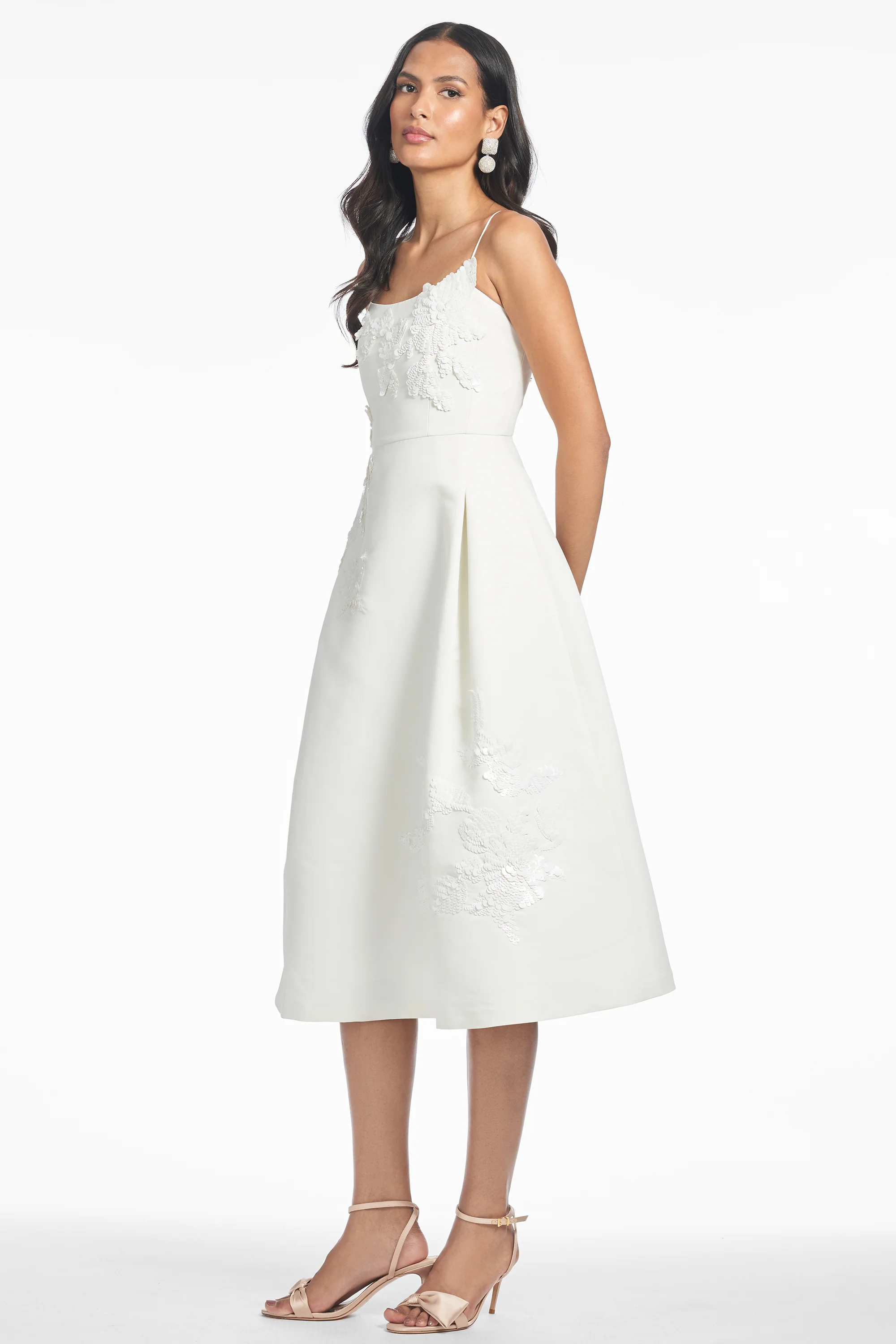 EMBELLISHED AUDRA DRESS - IVORY - Image 4