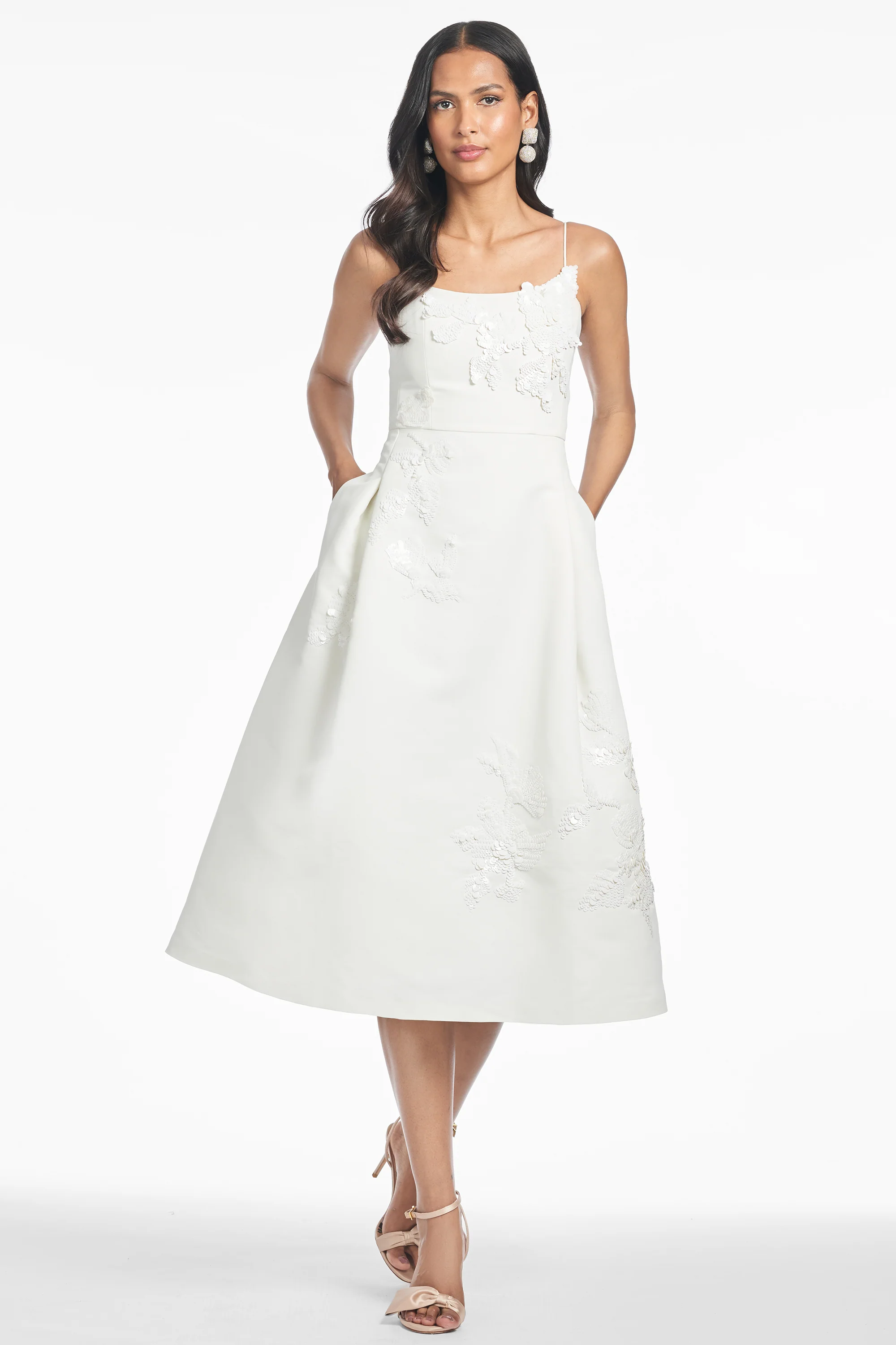 EMBELLISHED AUDRA DRESS - IVORY - Image 5