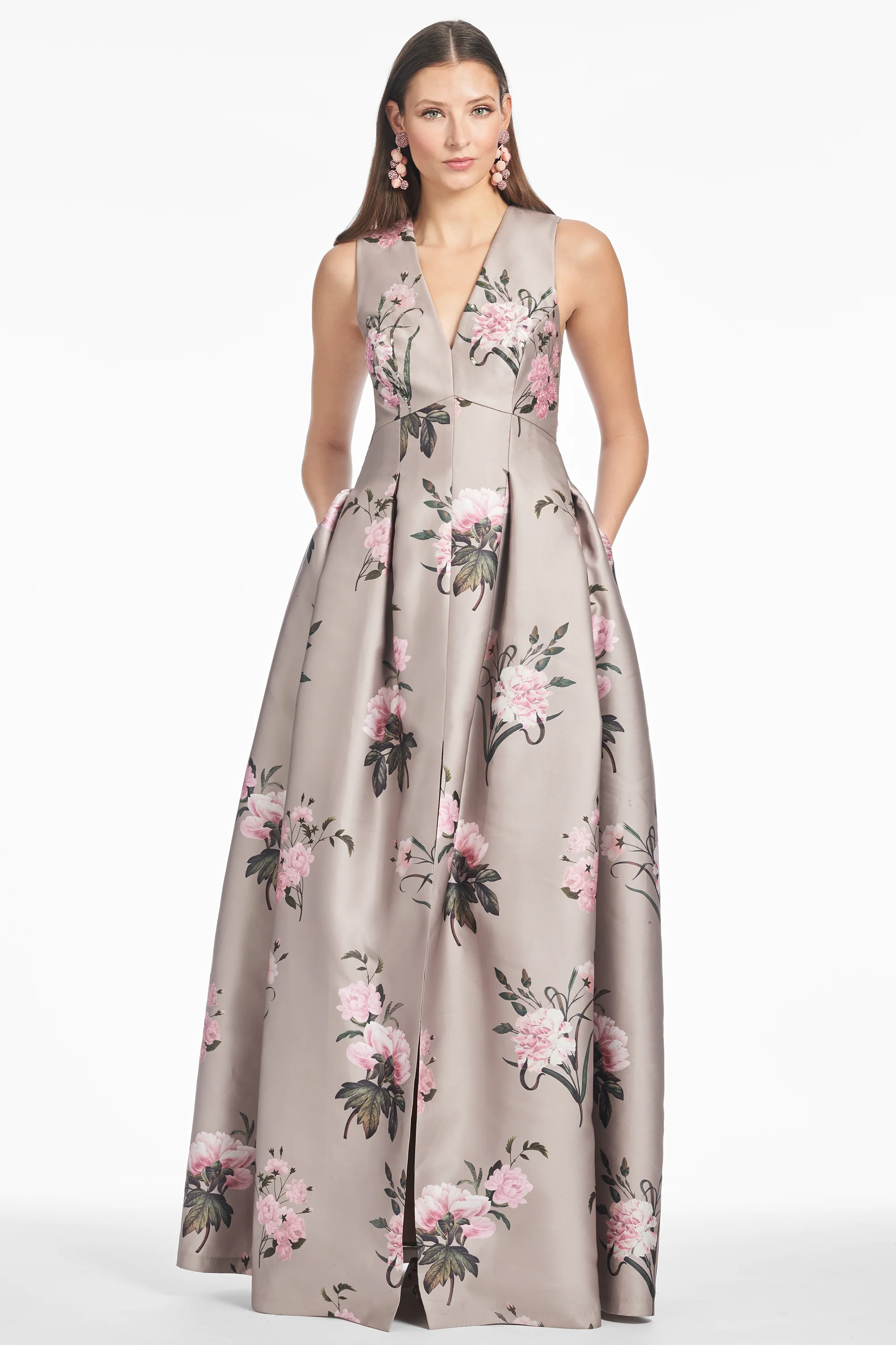 EMBELLISHED BROOKE GOWN - PEWTER ENGLISH ROSE - Image 3