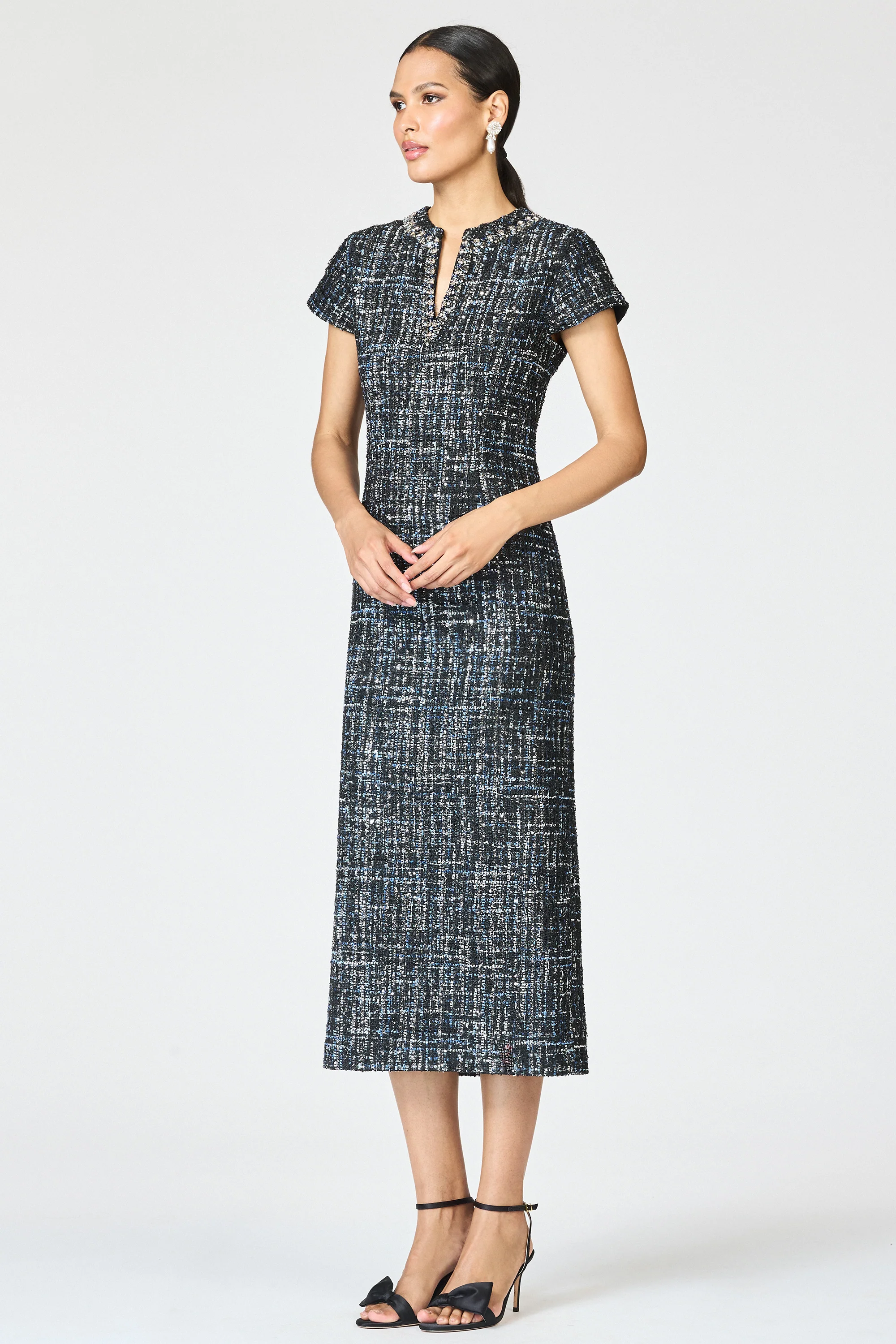 EMBELLISHED LIZ DRESS - OBSIDIAN FROST - Image 4