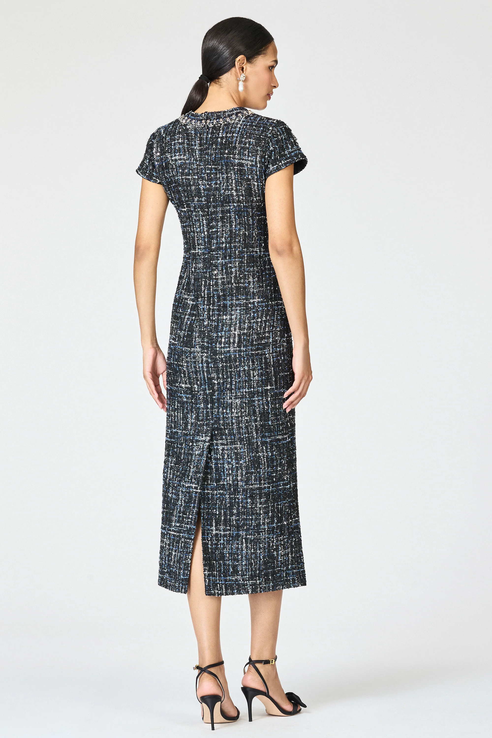 EMBELLISHED LIZ DRESS - OBSIDIAN FROST - Image 5