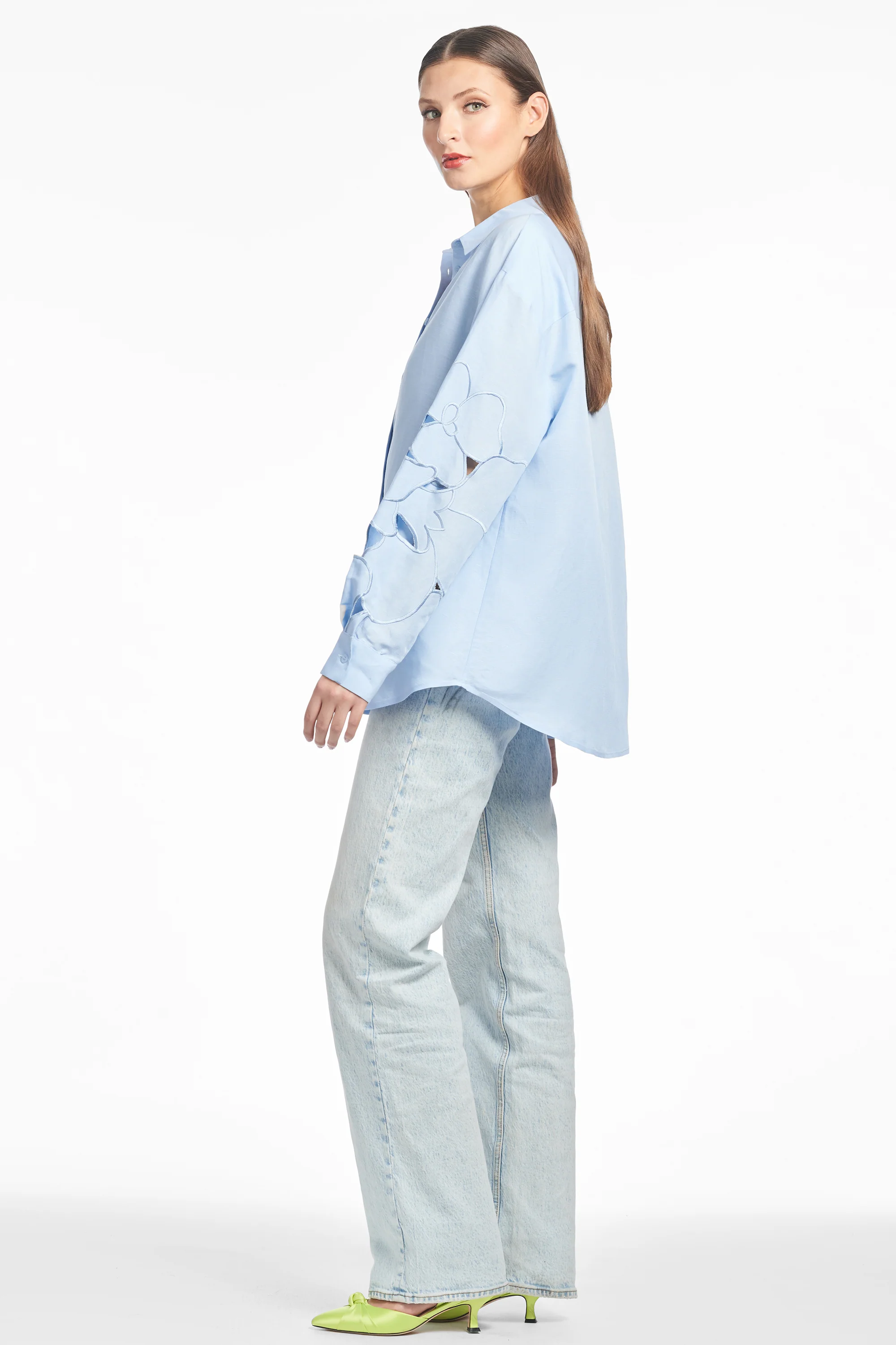 HALSEY TOP - DELFT BLUE - Image 3