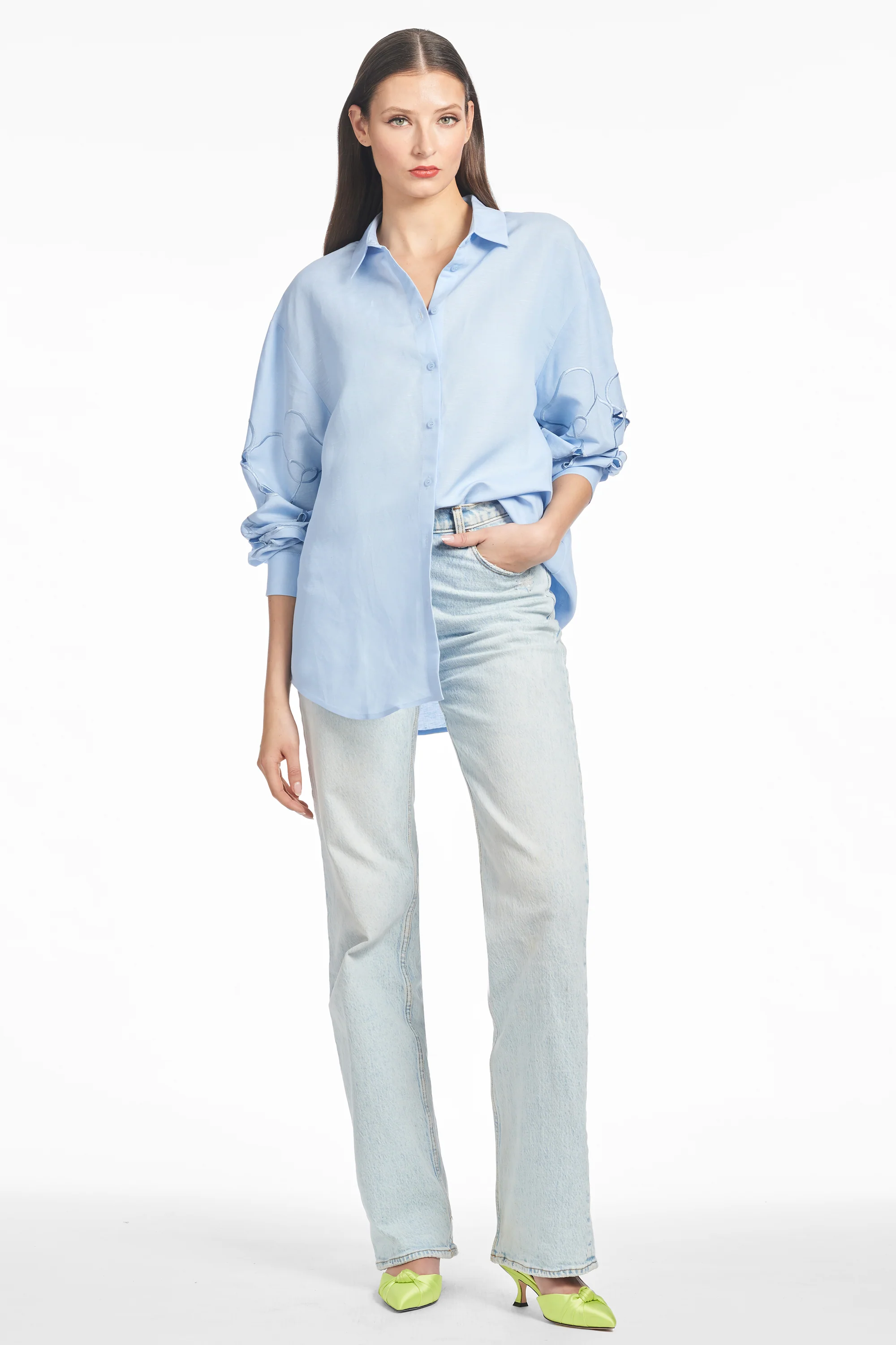 HALSEY TOP - DELFT BLUE - Image 4