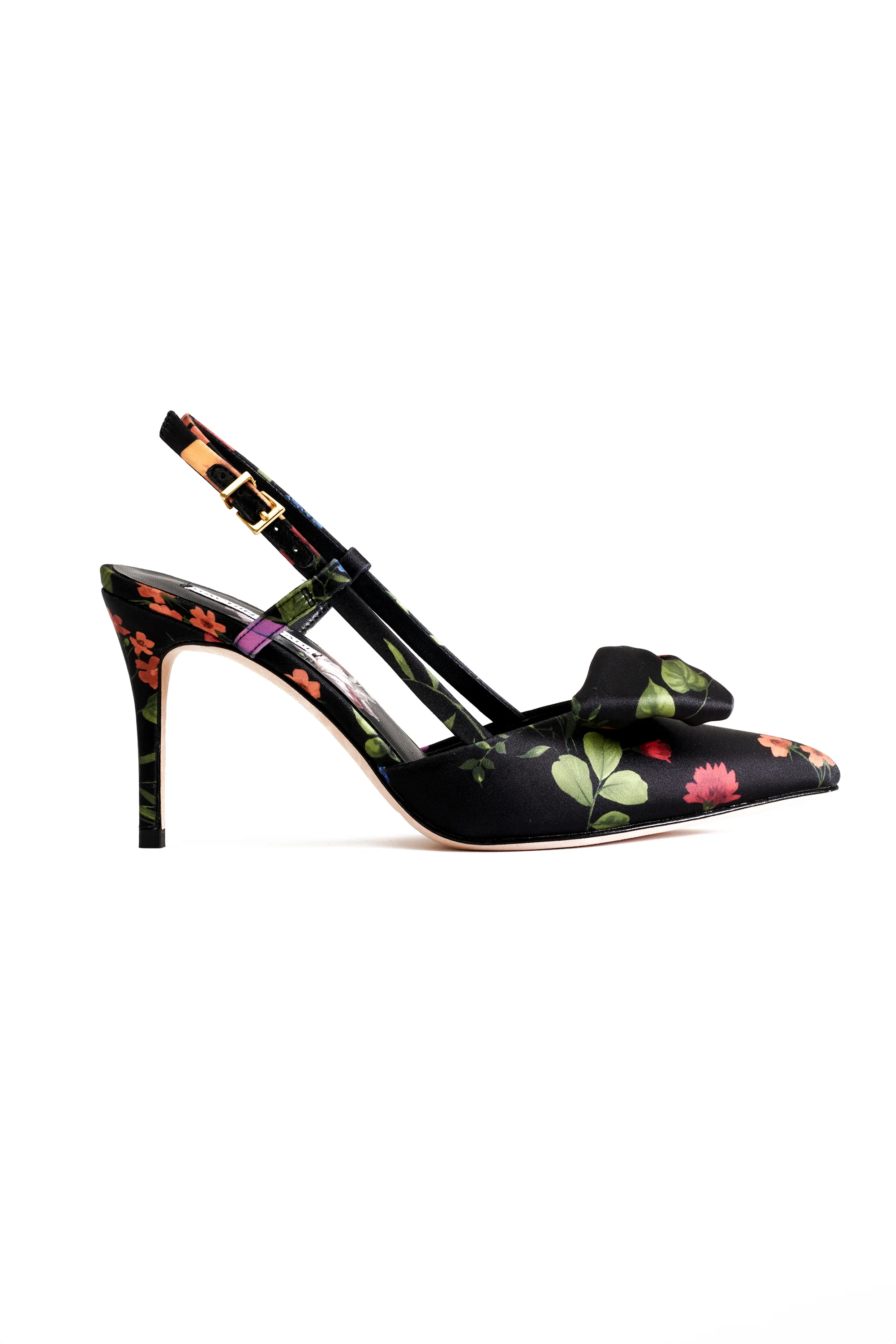 LENOX OBI-BOW SLINGBACK - NOIR WILDFLOWER - Image 3