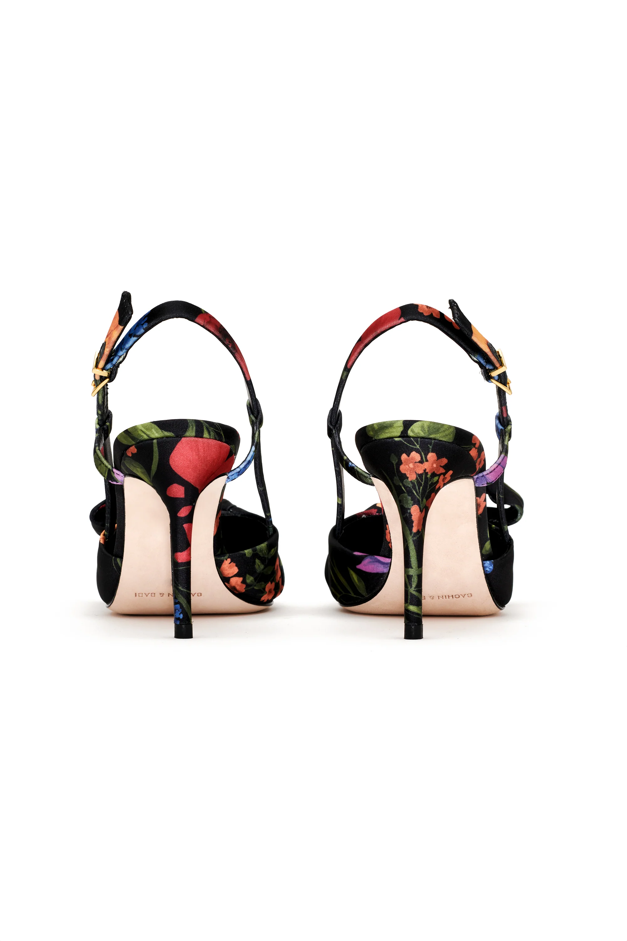 LENOX OBI-BOW SLINGBACK - NOIR WILDFLOWER - Image 4