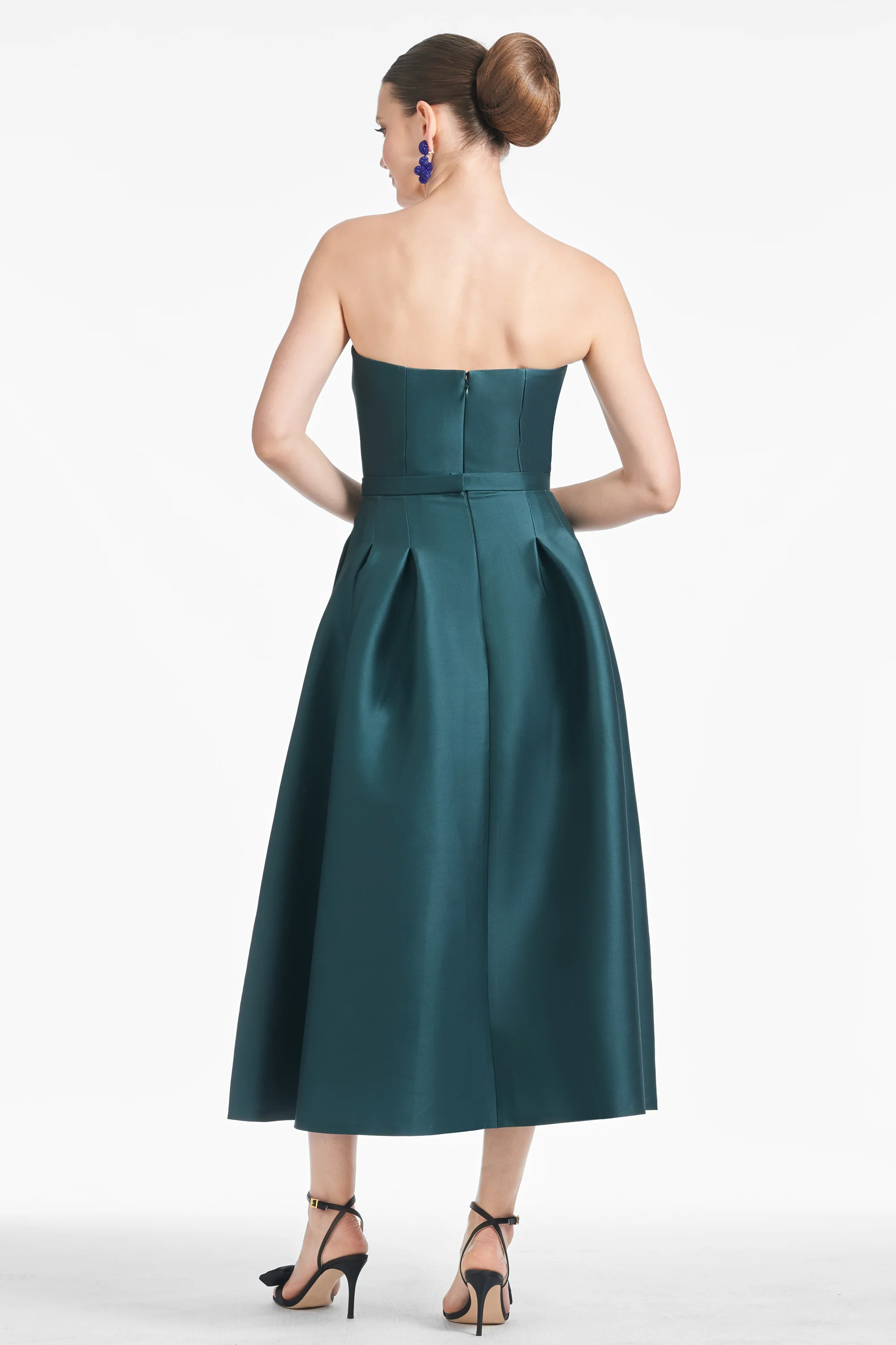 SHAY DRESS - FOREST GREEN PLACEMENT IKAT - Image 5